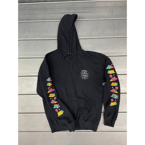 Spitfire Skate Like A Girl Sweatshirt Size Small Black Hoodie Punk Rock - Picture 1 of 11